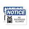 Signmission No Backpacks Allowed Sign With Symbol, 5 in W x Rectangle, Vinyl Decal OS-2PACK-NS-D-35-L-14386 - alternate 1